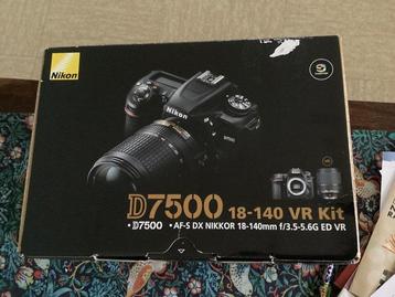 Nikon D7500 + AF-S DX NIKKOR 18-140mm f/3.5-5.6G ED VR beschikbaar voor biedingen