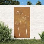 Wanddecoratie tuin bloemenontwerp 105x55 cm cortenstaal, Verzenden