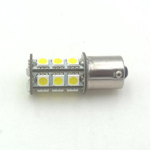 2x BAY15d-18x5050smd- Wit 10-36v duplo (combinatie achter..., Auto diversen, Auto-accessoires, Verzenden