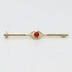 Zonder Minimumprijs - Broche - 14 karaat Geel goud - 0.12ct., Sieraden, Tassen en Uiterlijk, Antieke sieraden