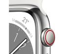 Apple Watch Series 8 - 4G - ECG en Crashdetectie - Zilver, Verzenden, Zo goed als nieuw, Apple