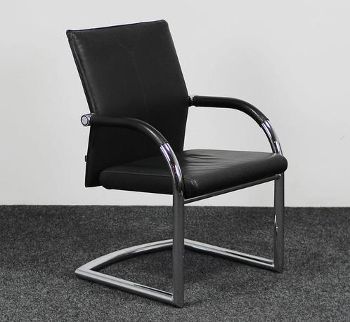 Klöber 984 Vergaderstoel Zwart Leder, Huis en Inrichting, Stoelen, Gebruikt, Ophalen of Verzenden