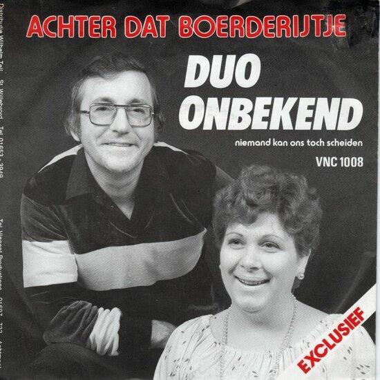 Duo Onbekend - Achter dat boerderijtje + Niemand kan ons ..., Cd's en Dvd's, Vinyl | Nederlandstalig, Verzenden
