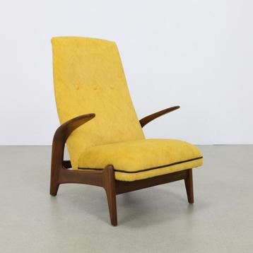 Vintage Fauteuil Gimson and Slater, 1960s NIEUW gestoffeerd beschikbaar voor biedingen