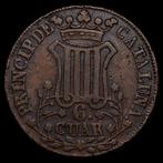 Spanje. Lote de 2 monedas: 3 Quartos de 1823 (Fernando VII)