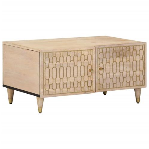 vidaXL Salontafel 80x50x40 cm massief mangohout, Huis en Inrichting, Tafels | Salontafels, 50 tot 100 cm, Nieuw, Overige houtsoorten