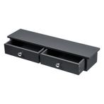 Wandplank met 2 lades zwevend MDF 60x15x10 donkergrijs, Huis en Inrichting, Woonaccessoires | Wandplanken en Boekenplanken, Verzenden