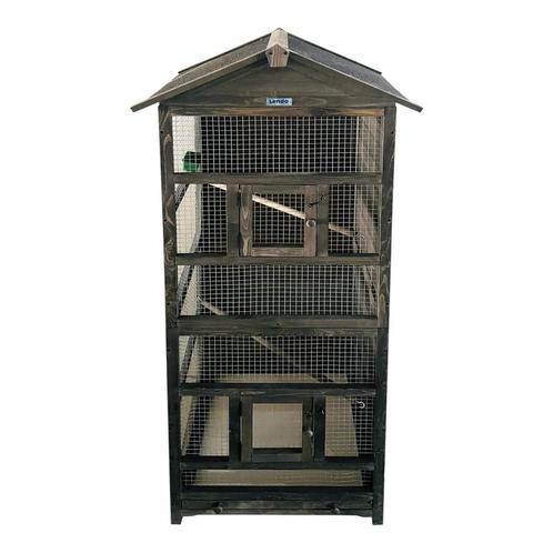 Volière | Vogelkooi | Vogelhok | 70x57x164cm | Grijs | Hout, Dieren en Toebehoren, Vogels | Hokken en Kooien, Nieuw, Hout, Volière