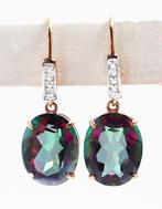 Zonder Minimumprijs - Oorbellen - 14 karaat Geel goud Topaas, Nieuw