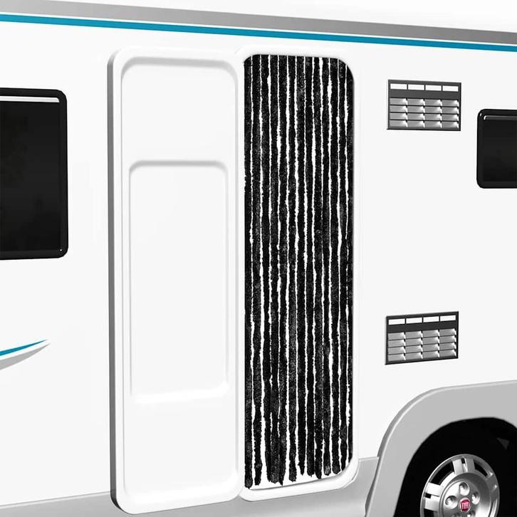 vidaXL Vliegengordijn 56x185 cm chenille antraciet, Huis en Inrichting, Stoffering | Gordijnen en Lamellen, Nieuw, Verzenden