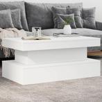 vidaXL Salontafel met LED-verlichting 90x50x40 cm wit, Huis en Inrichting, Tafels | Salontafels, Verzenden, Nieuw, Overige houtsoorten