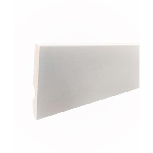 Gegronde witte MDF plint 7cm x 225cm recht, Doe-het-zelf en Verbouw, Plinten en Afwerking, 200 tot 250 cm, Plinten, Nieuw, Overige materialen