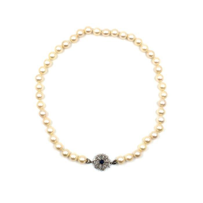 Zonder Minimumprijs - Halsketting - 14 karaat Witgoud Parel, Sieraden, Tassen en Uiterlijk, Kettingen