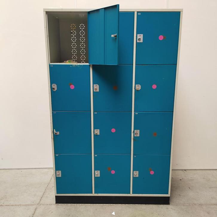 12-deurs CP lockerkast EXTRA DIEP - 195x122x58 cm (met schad, Huis en Inrichting, Kasten | Lockerkasten, Ophalen of Verzenden