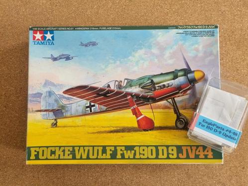 Tamiya 61081 Focke-Wulf Fw190 D-9 JV44 1:48 + Eagleparts, Hobby en Vrije tijd, Modelbouw | Vliegtuigen en Helikopters, Verzenden
