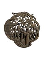 Altaarstuk - Japans paneel met een hofscène tussen