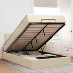 vidaXL Bed poef met matras en LEDs 120x190 cm stof, Verzenden, Nieuw, 190 cm of minder, Twijfelaar