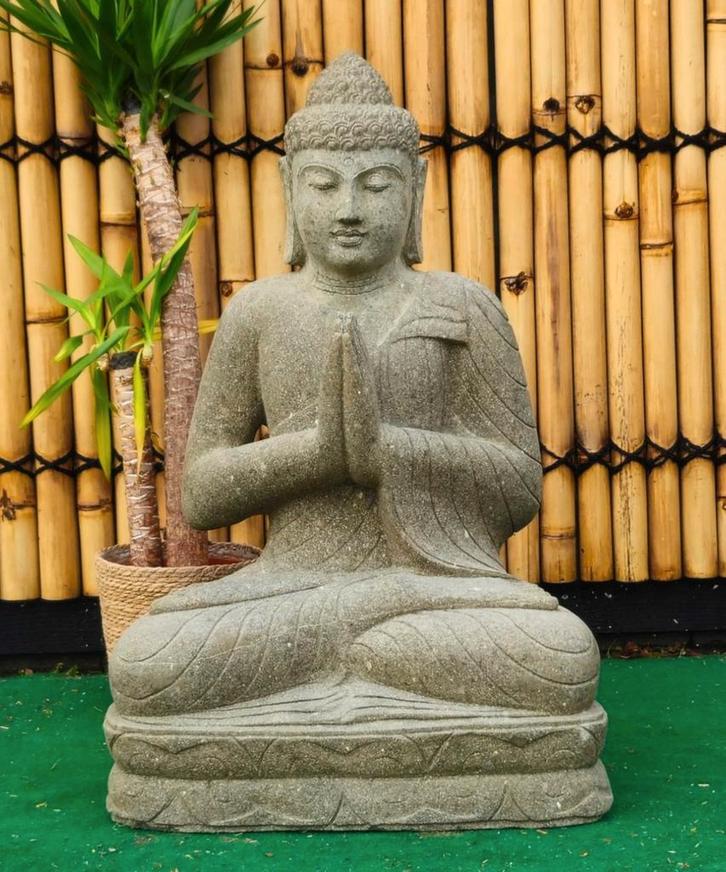 Stenen Boeddha tuinbeelden - Winterhard - Exclusief, Tuin en Terras, Tuinbeelden, Boeddhabeeld, Nieuw, Steen, Ophalen of Verzenden