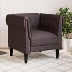 vidaXL Fauteuil Chesterfield-stijl stof donkerbruin, Verzenden, Nieuw, Eenpersoons, Stof