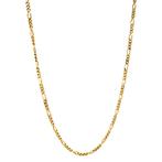 Gouden figaro collier 52 cm 14 karaat, Sieraden, Tassen en Uiterlijk, Kettingen, Verzenden, Zo goed als nieuw, Goud, Goud