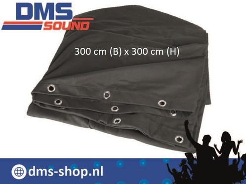 Molton backdrop zwart 300 cm × 300 cm met ringen ca. 300g/m2, Muziek en Instrumenten, Licht en Laser, Overige typen, Nieuw, Kleur