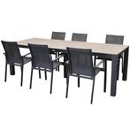 Malaga Sydney dining tuinset 240x92xH74 cm 7 delig polywood, Tuin en Terras, Tuinsets en Loungesets, Ophalen of Verzenden, Nieuw
