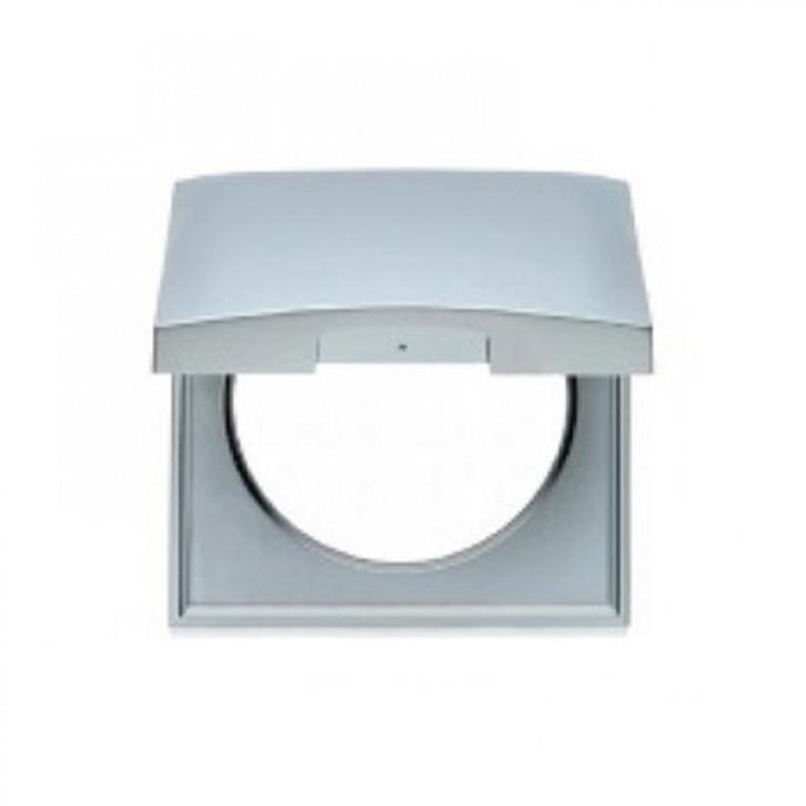 Berker Afdekraam Flow/Pure 1-Vaks met Klep Chroom Hoogglans, Caravans en Kamperen, Kampeeraccessoires, Ophalen of Verzenden