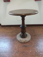 Bijzettafel - hard hout, Steen - Basis in steen, Antiek en Kunst