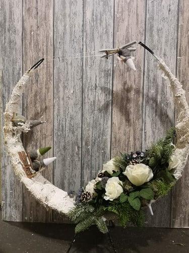 Frame Moon 38x10x44 cm Ongelakt Doos 12 stuks, Huis en Inrichting, Woonaccessoires | Kunstplanten en Kunstbloemen, Nieuw, Ophalen of Verzenden
