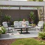 Savanna verstelbare loungeset 4 delig antraciet aluminium, Ophalen of Verzenden, Nieuw, Aluminium