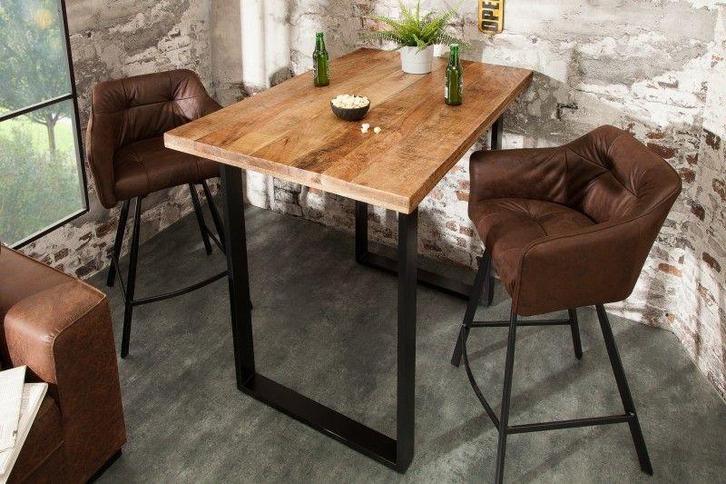 Massieve bartafel IRON CRAFT Bartafel van natuurlijk, Huis en Inrichting, Tafels | Eettafels, Ophalen of Verzenden