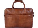 DSTRCT Fletcher Street Laptoptas - 17 inch - Cognac, Verzenden, Zo goed als nieuw