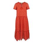 Verysimple • rode opengewerkte midi jurk • XS (IT40), Kleding | Dames, Jurken, Verzenden, Verysimple, Nieuw, Maat 34 (XS) of kleiner