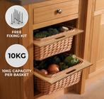 1x Uittrekbare rieten schuiflade opbergmand voor keuken -, Verzenden, Nieuw