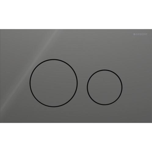 Geberit Drukplaat Sigma 40, 2-toets Round Glas Lava, Doe-het-zelf en Verbouw, Sanitair, Overige typen, Nieuw, Chroom, Ophalen of Verzenden