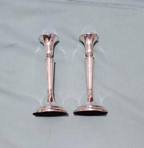 Kaarsenhouder (2) - Zilver - Verfijnd klassiek ontwerp, Antiek en Kunst, Antiek | Goud en Zilver
