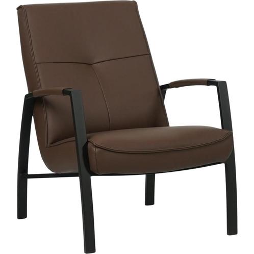 Leren Fauteuil Level - Toledo Leer Espresso, Huis en Inrichting, Fauteuils, 50 tot 75 cm, 75 tot 100 cm, Nieuw, Leer, Ophalen of Verzenden