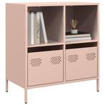 vidaXL Dressoir 68x39x73,5 cm koudgewalst staal roze, Verzenden, Nieuw, Metaal