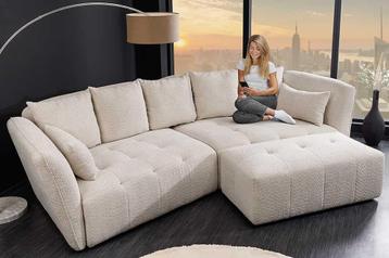 Moderne grote bank ROYAL 295 cm champagne beige Bouclé lente beschikbaar voor biedingen