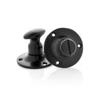 WC slot draaiknop mat zwart rond rozet - retro jaren 30 t..., Doe-het-zelf en Verbouw, Hang- en Sluitwerk, Ophalen of Verzenden