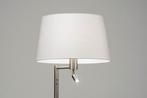 Rietveld Vloerlampen - Wit, Staalgrijs - Staal, Stof, Metaal, Huis en Inrichting, Lampen | Vloerlampen, Verzenden, Nieuw