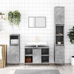 vidaXL Badkamerkast 80x33x60 cm bewerkt hout betongrijs, Verzenden, Nieuw
