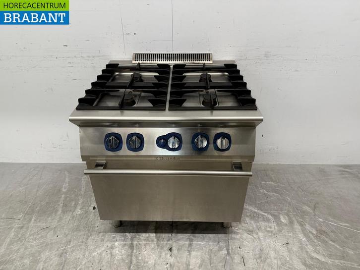 RVS Electrolux 4 pits Gasfornuis Met Oven Aardgas Horeca, Zakelijke goederen, Horeca | Keukenapparatuur, Gebruikt, Ophalen of Verzenden