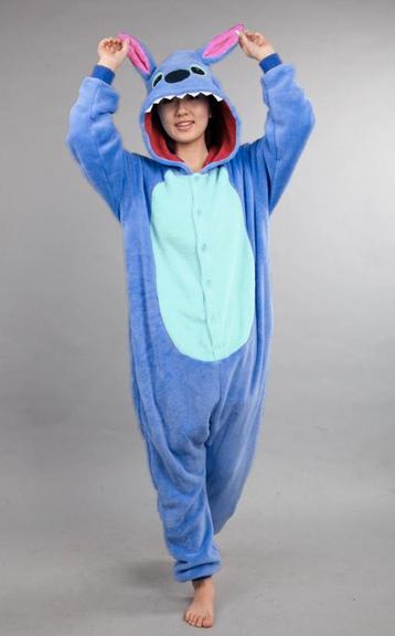 Onesie Lilo Stitch Pak Kostuum Blauw L-XL Stitchpak Jumpsuit beschikbaar voor biedingen