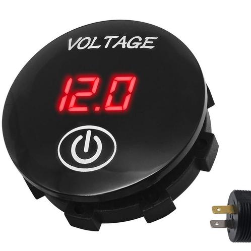 ProRide Universele Voltmeter Inbouw 12-24V DC met Aan/uit, Doe-het-zelf en Verbouw, Elektra en Kabels, Nieuw, Verzenden