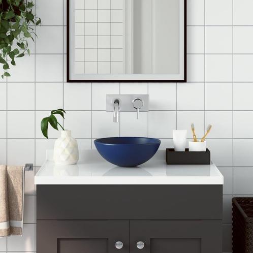 Wastafel Rond Donkerblauw - Retourdeal - 47% Korting!, Doe-het-zelf en Verbouw, Sanitair, Nieuw, Wastafel, Ophalen of Verzenden