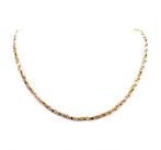 Bicolor gouden heren ketting | 47 cm (solide ketting), Sieraden, Tassen en Uiterlijk, Kettingen, Ophalen of Verzenden, Gebruikt