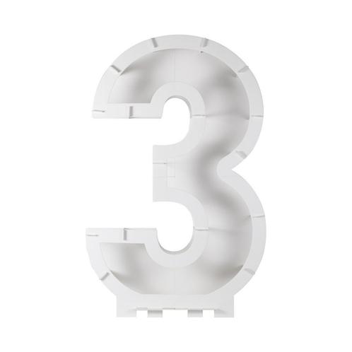 Witte Ballonnen Standaard 3 Jaar 81cm, Hobby en Vrije tijd, Feestartikelen, Nieuw, Verzenden