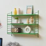 Wandrek Strängnäs met 3 planken staal appelgroen 50x60x15 cm, Huis en Inrichting, Woonaccessoires | Wandplanken en Boekenplanken