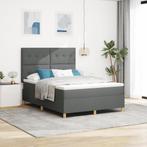 vidaXL boxspringbed met matras donkergrijs 160x200 cm stof, Huis en Inrichting, Slaapkamer | Bedden, Verzenden, 200 cm, 160 cm